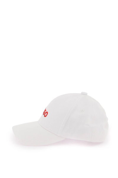 Shop Hugo Boss Baseball Cap With Embroidered Logo In White (white)