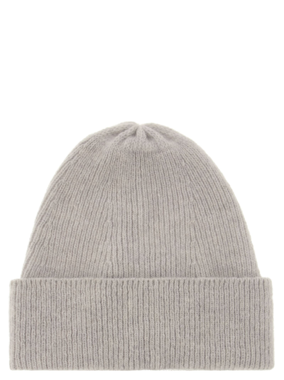 Shop Peserico Virgin Wool And Alpaca Beanie In Light Grey