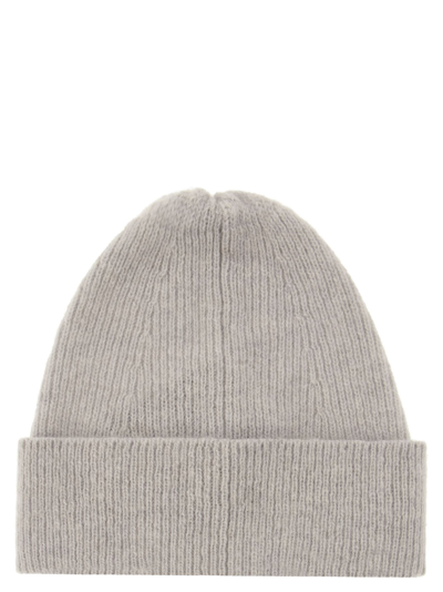 Peserico Virgin Wool And Alpaca Beanie In Light Grey