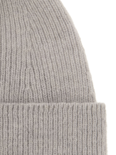 Shop Peserico Virgin Wool And Alpaca Beanie In Light Grey