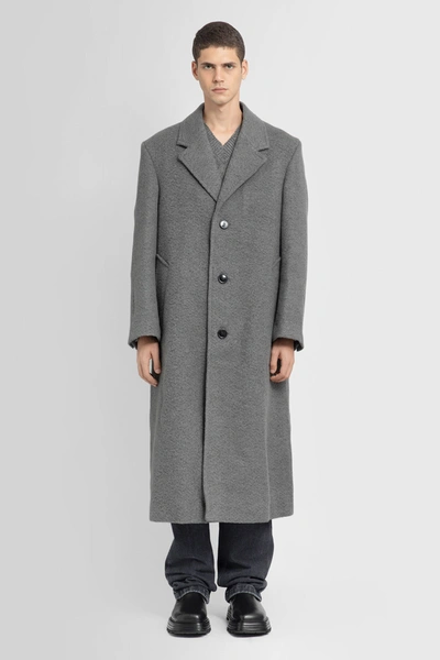 Shop Ami Alexandre Mattiussi Man Grey Coats