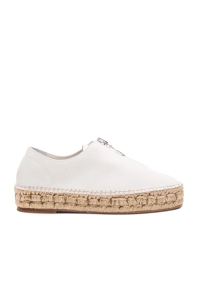 Shop Alexander Wang Leather Devon Espadrille In White