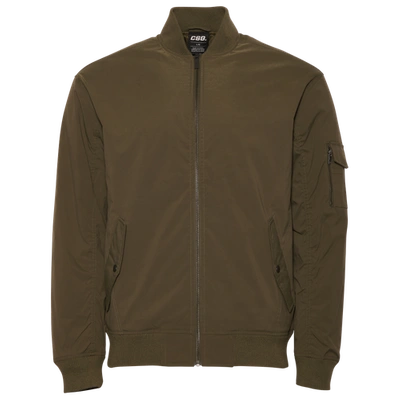 Shop Csg Mens  Offense Bomber Jacket In Olive/olive