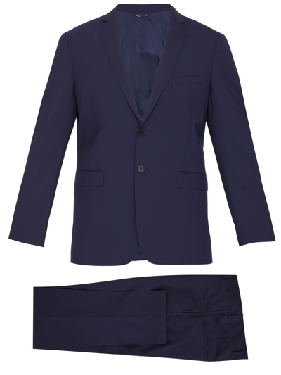 Shop Tonello Blue Wool Twopiece Suit