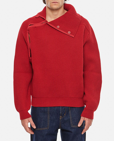 Shop Jacquemus La Maille Vega Sweater In Red