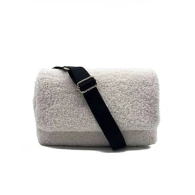 Shop Nooki Design Maribel Faux Fur Cross Body Bag Cream In Neutrals