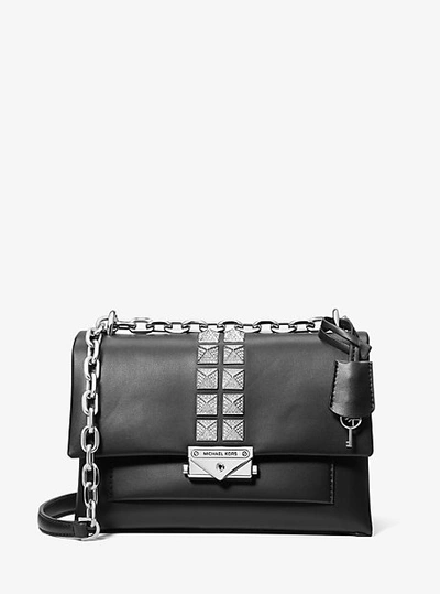Michael Kors Cece Medium Studded Shoulder Bag In Black ModeSens