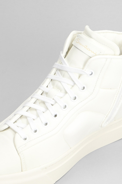 Shop Santoni Glory Sneakers In White Leather