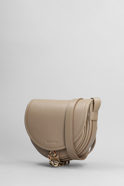 Shop See By Chloé Mara Shoulder Bag In Grey Leather
