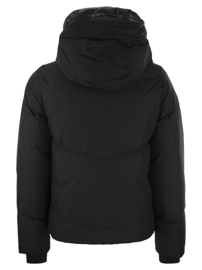 Shop K-way Hugol - Hooded Down Jacket In Black