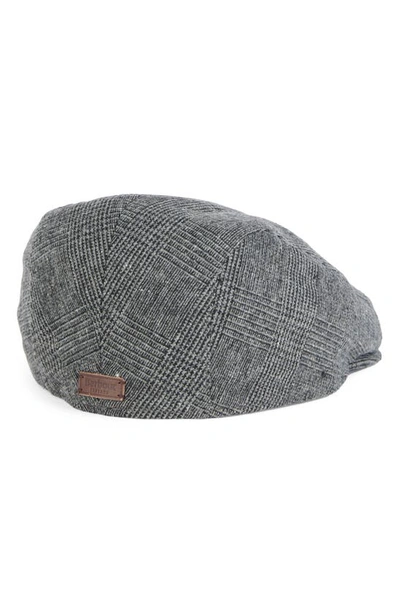 Shop Barbour Cheviot Check Driving Cap In Charcoal Check