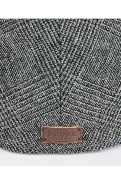 Shop Barbour Cheviot Check Driving Cap In Charcoal Check