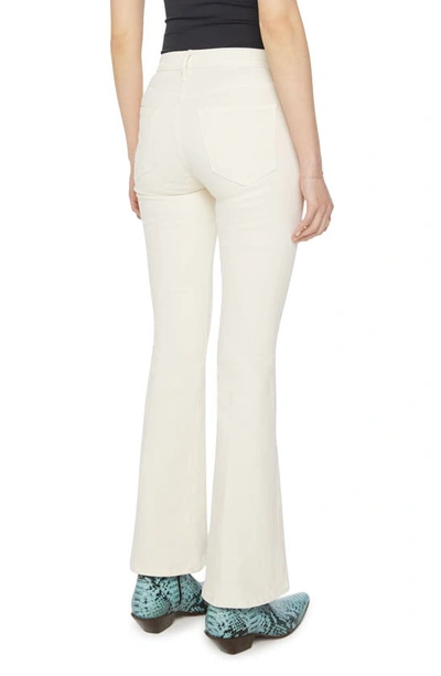 Shop Mother Flare Jeans In Egg - Eggnog