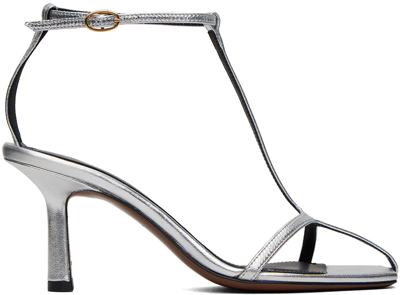 Neous Jumel Pin Buckle High-heeled Sandals In Gray