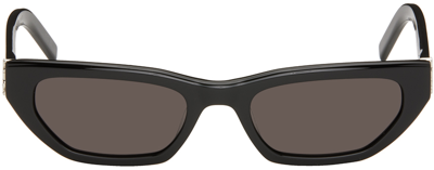 Shop Saint Laurent Black Sl M126 Sunglasses In 001 Black