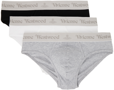 Shop Vivienne Westwood Three-pack Multicolor Briefs In 233-j002y-o401