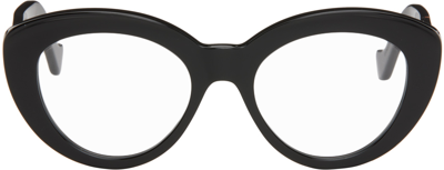 Shop Loewe Black Chunky Anagram Glasses In 1 Shiny Black