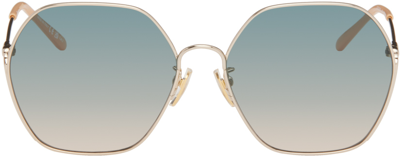Shop Chloé Gold Elys Sunglasses In 006 Gold