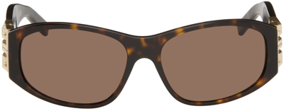 Shop Givenchy Torstoiseshell 4g Sunglasses In 52e Dark Havana/bro