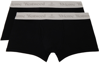 Shop Vivienne Westwood Two-pack Black Boxers In 233-j002y-n401