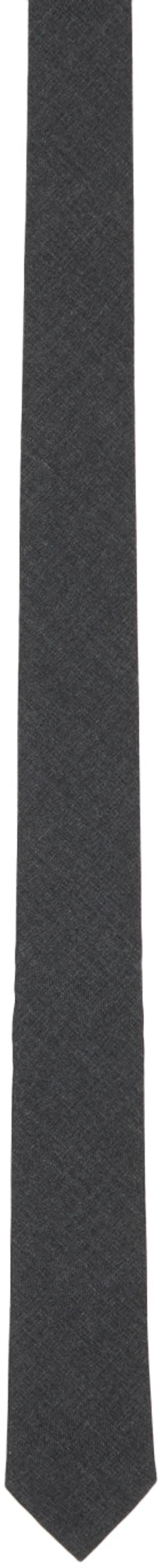 Shop Thom Browne Gray Classic Tie In 025 Dark Grey