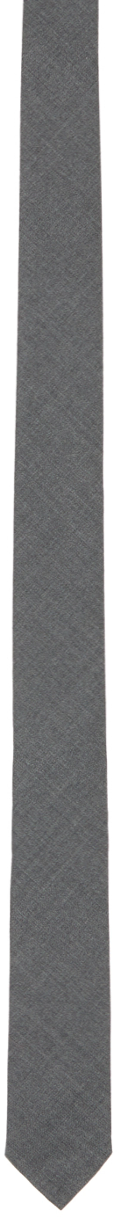 Shop Thom Browne Gray Classic Tie In 035 Med Grey