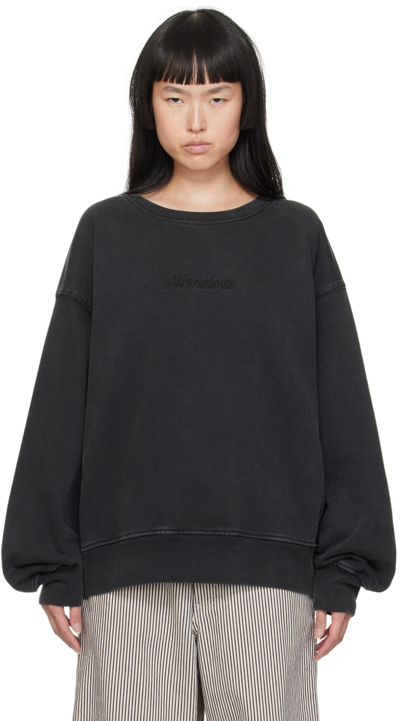 Shop (d)ivision Black Crewneck Sweatshirt In Black Beauty