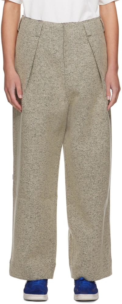 Shop Ader Error Gray Banqu Trousers In Grey