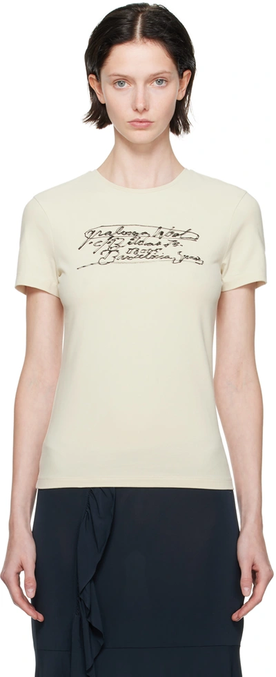 Shop Paloma Wool Beige Aquila T-shirt In C/620 Ecru