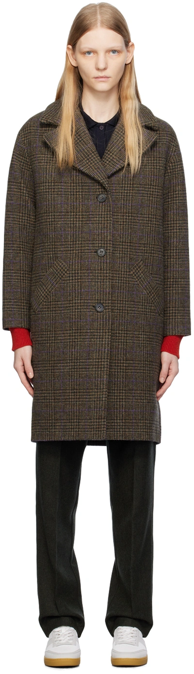 Shop Apc Brown Ninon Coat In Cad Hazelnut