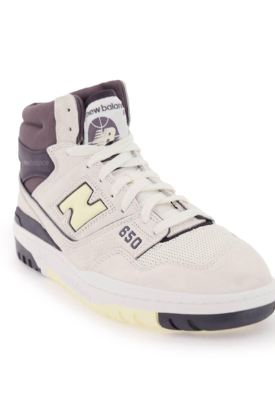 Shop New Balance 650 Sneakers In Grey,purple