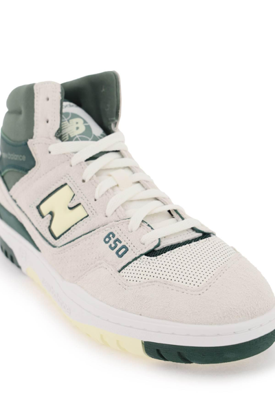 Shop New Balance 650 Sneakers In Grey,green