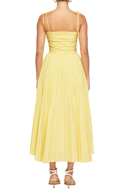 Simkhai Caroline Cotton Blend Poplin Sundress In Limoncello