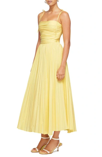 Simkhai Caroline Cotton Blend Poplin Sundress In Limoncello