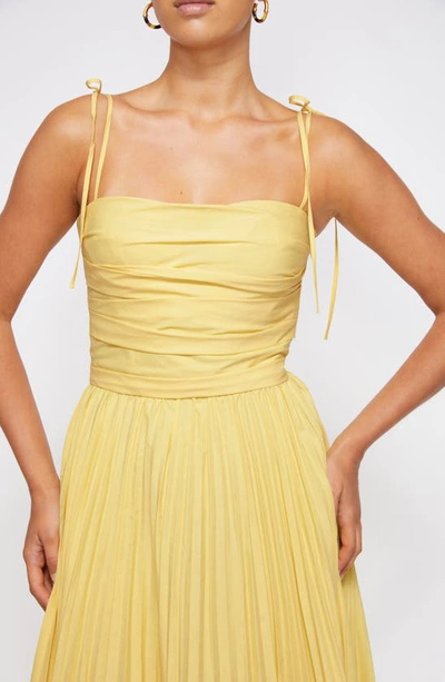 Simkhai Caroline Cotton Blend Poplin Sundress In Limoncello