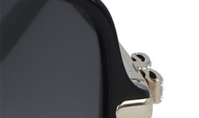 Ferragamo 57mm Gradient Rounded Square Sunglasses In Black/ Grey