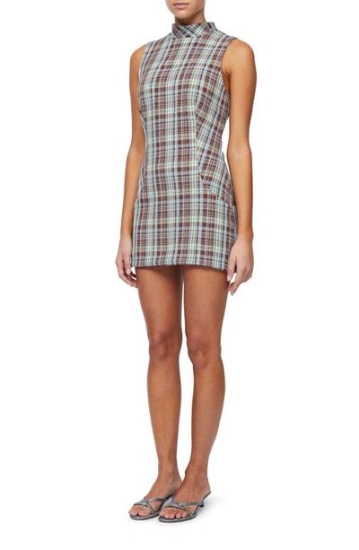 Shop Bec & Bridge Leandra Plaid Sleeveless Minidress In Check