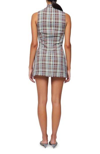 Shop Bec & Bridge Leandra Plaid Sleeveless Minidress In Check