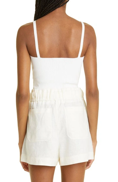 Shop A.l.c Milo Rib Tank In Off White