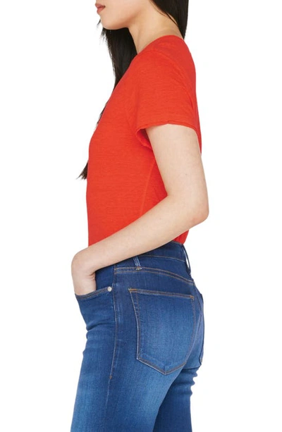 Shop Frame Easy True Organic Linen T-shirt In Red Orange