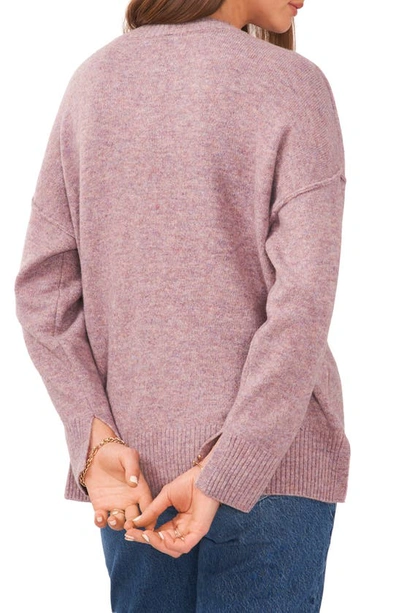 Vince Camuto Gradation Crewneck Sweater In Heather Purple