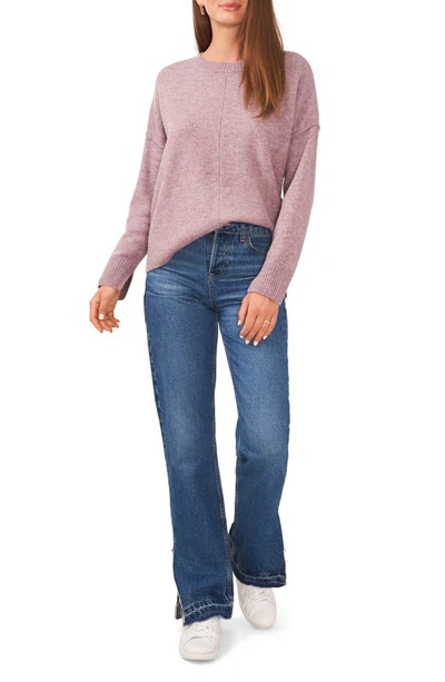 Vince Camuto Gradation Crewneck Sweater In Heather Purple