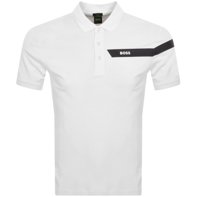 Shop Boss Athleisure Boss Paule Polo T Shirt White