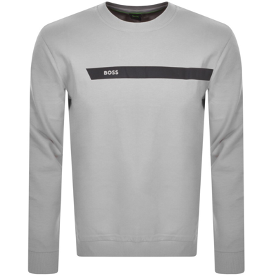 Shop Boss Athleisure Boss Salbo 1 Sweatshirt Grey