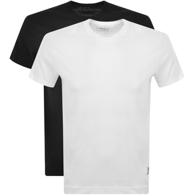Shop Adidas Originals Two Pack T Shirts White