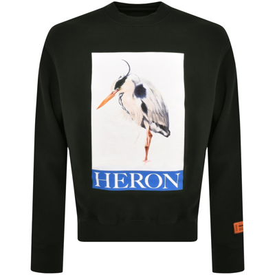 Heron Preston Long Sleeve Cotton Crewneck Tee In Black