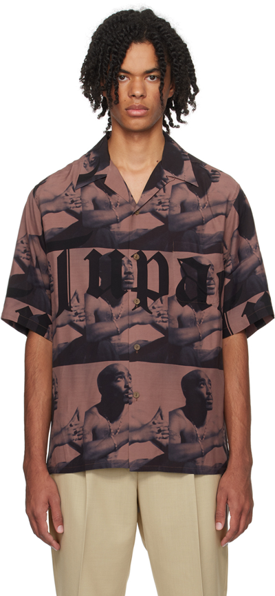 Shop Wacko Maria Burgundy 'tupac' Shirt