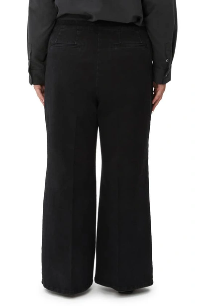 Pari Passu Dalita Wide Leg Denim Trousers In Black