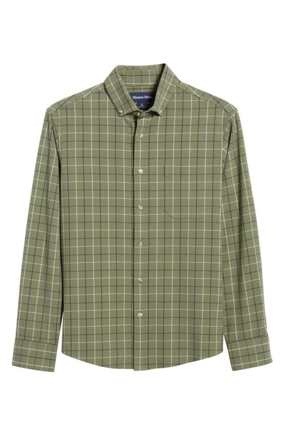 Shop Mizzen + Main City Trim Fit Mulholland Check Flannel Button-down Shirt In Green