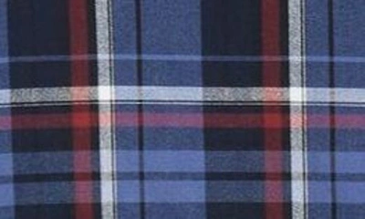 Mizzen + Main City Trim Fit Coastal Fjord Plaid Flannel Button-down Shirt In Blue